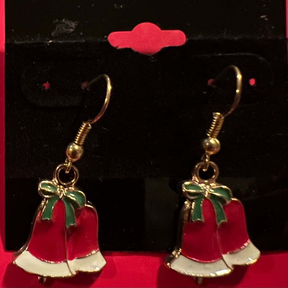 Festive Red Bell Earrings